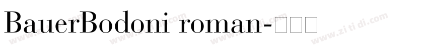 BauerBodoni roman字体转换